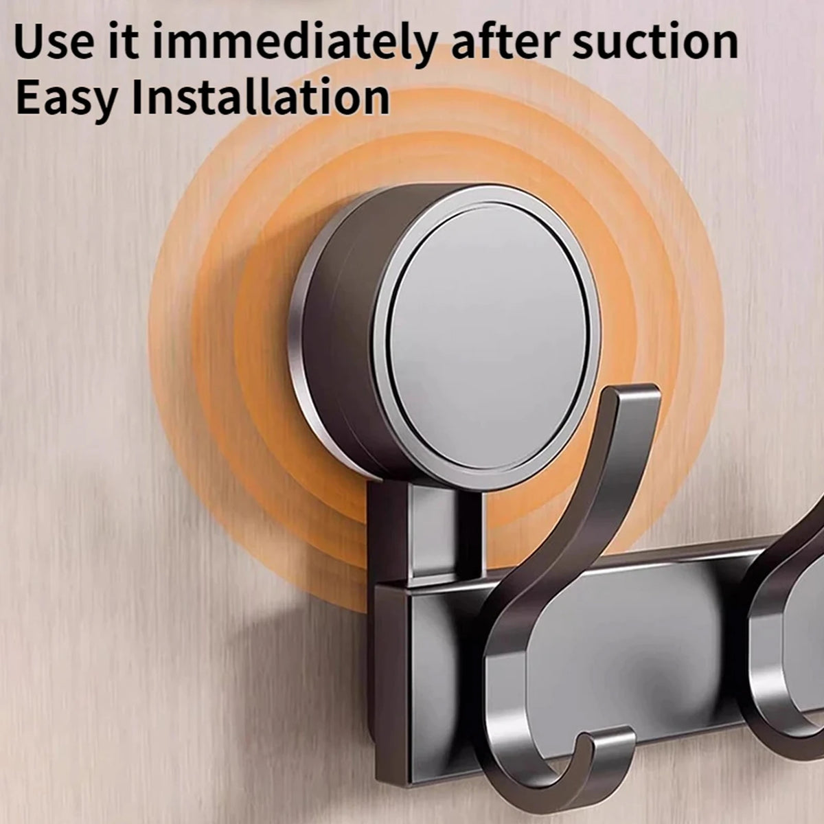 No Drill Wall Mount Door Hooks Suction Cup Robe Hooks for Kitchen Bathroom Door Adhesive Hook Key Hook Kitchen Hook